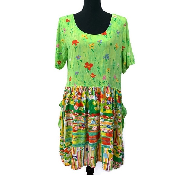 Jams World Dresses & Skirts - 1990 Jams World Colorful Printed Fit n Flare Dress
